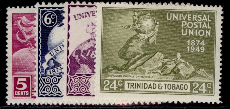 TRINIDAD & TOBAGO GVI SG261-264, 1949 ANNIVERSARY UPU set, LH MINT. 