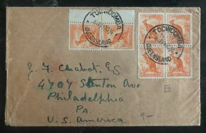 1938 Toowoomba Queensland Australia  Cover To Philadelphia Pa USA