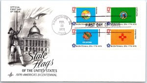 U.S. FIRST DAY COVER STATE FLAGS OF THE UNITED STATES BICENTENNIAL ERA (1) 1976