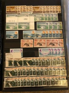 RHODESIA NYASALAND; 1960s early QEII issues fine mint/used Duplicated LOT