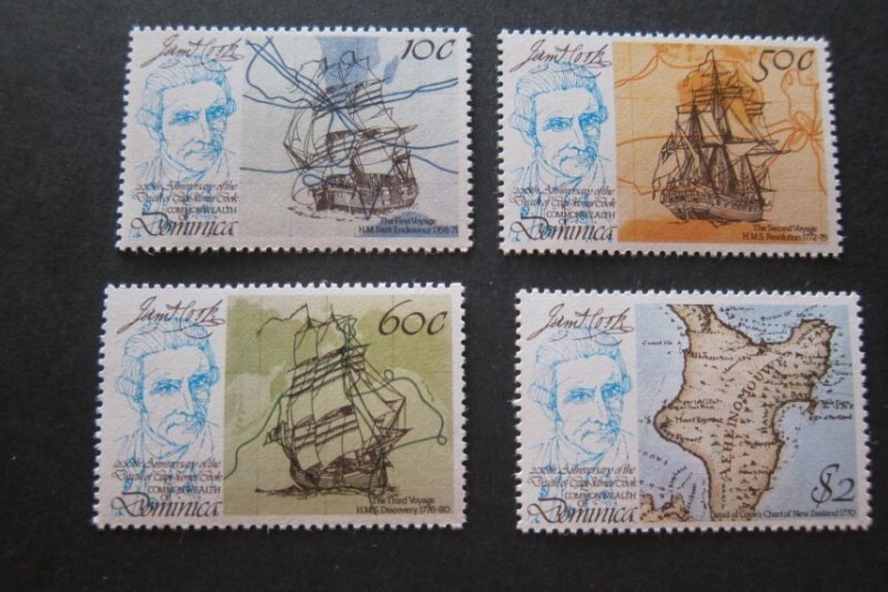 Dominica Sc 625-628 Captain Cook set MNH