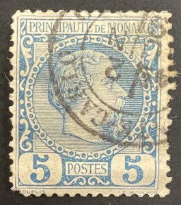 Monaco #3 Used - Prince Charles III (c1885) (SCV ~ $35)