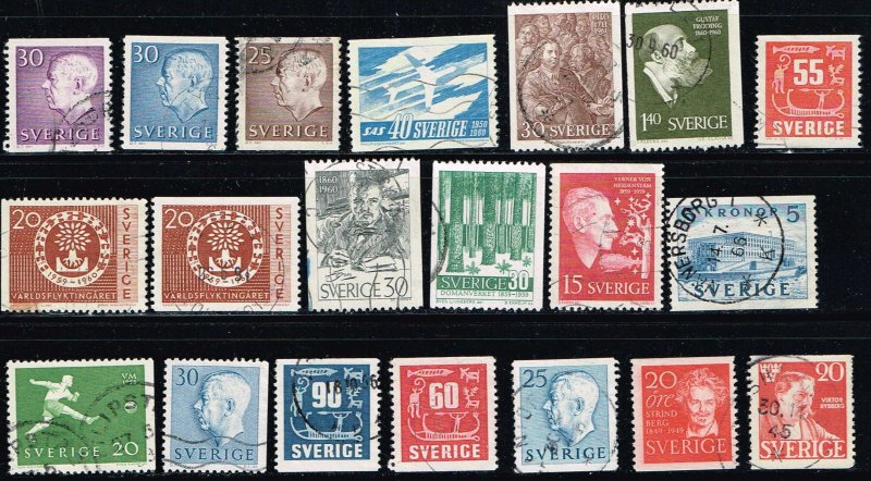 Sweden MiniLOT 20 All Different Used