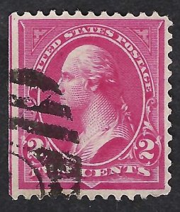 United States #279Bg 2¢ George Washington (1898). Type III. Pink. VG. Used.