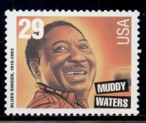 #2855, 29¢ MUDDY WATERS, BLUES LOT OF 100 MINT STAMPS, SPICE UP YOUR MAILINGS!