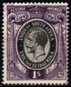1931 South Africa Revenue King George V 1 Shilling General Tax Duty Stamp Used