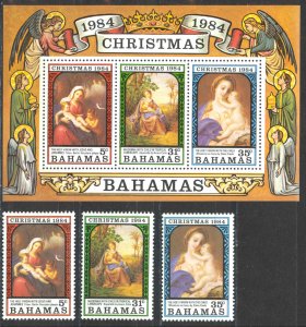 Bahamas Sc# 569-571a MNH 1984 Christmas