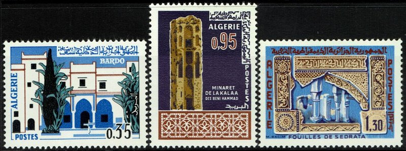 Algeria #369-71  MNH - Bardo Museum, Ruins (1967)