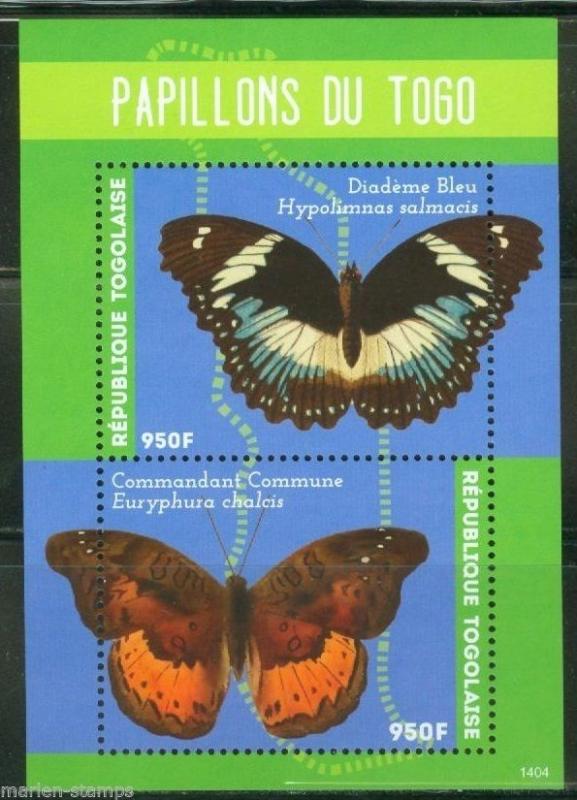 TOGO  2014 BUTTERFLIES OF TOGO   SOUVENIR SHEET MINT NH