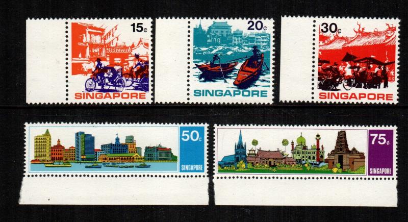 singapore 133 - 137  MNH cat $ 16.00