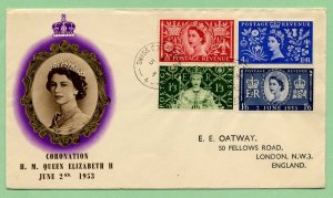 Great Britain 1953 Coronation FDC - BPA with insert
