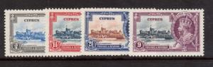 Cyprus #136 - #139 VF Mint