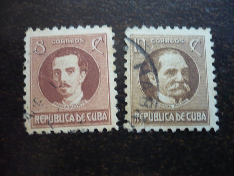 Stamps - Cuba - Scott# 304-307B - Used Set of 7 Stamps