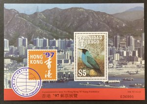 Trinidad & Tobago 1997 #517b S/S, Hong Kong '97-Birds, MNH.