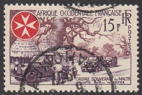 French West Africa 74 Used CV $0.80