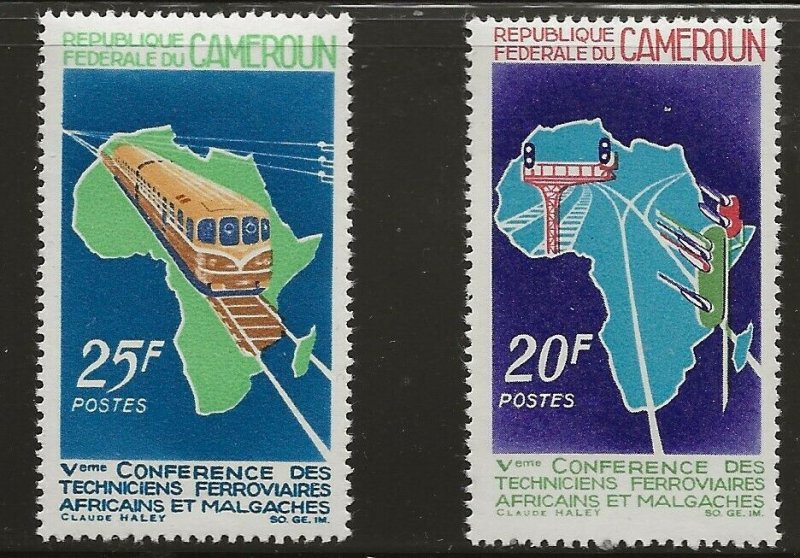 Cameroon (1967)  - Scott # 453 - 454,  MH