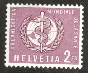 Switzerland Scott 5o34 MH* World Health Organization, WHO stamp