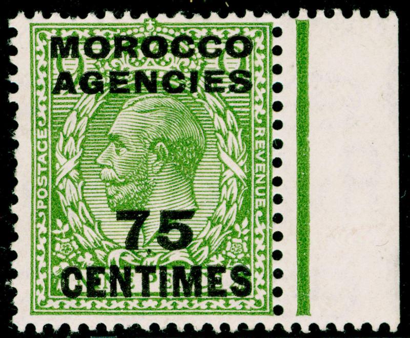 MOROCCO AGENCIES SG208, 75c on 9d olive-green, M MINT. Cat £14.