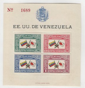 Venezuela, Postage Stamp, #388 VF Mint NH, 1944 Flags, JFZ