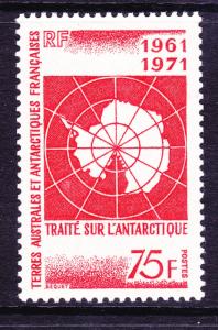French Southern & Antarctic FSAT 45 MNH 1971 Map of Antarctica Scv $28.00