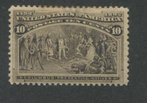 1893 US Stamp #237 10c Mint Hinged F/VF Original Gum Catalogue Value $90