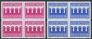 Switzerland Sc# 747-748 MNH Block/4 1984 Europa