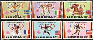 Liberia Sc #591-596 Used