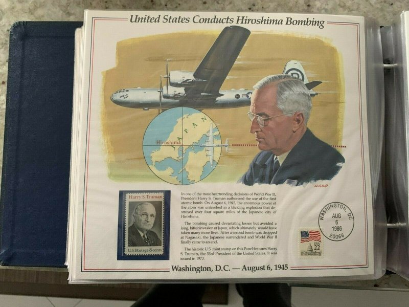 the history of American stamp panel: United states conducts Hiroshima bombing 