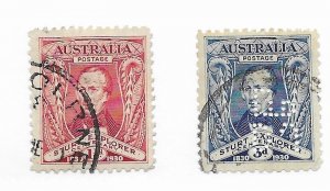 Australia #104-105 Used - Stamp - CAT VALUE $11.25