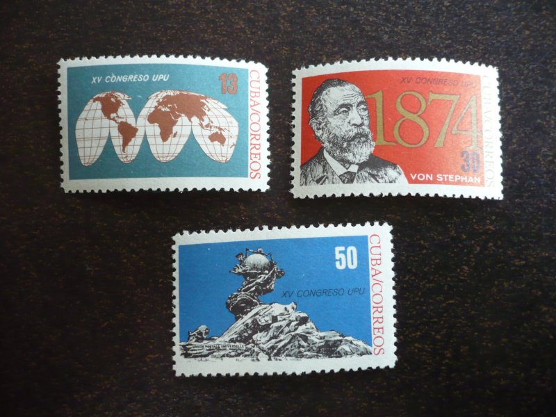 Stamps - Cuba - Scott# 835-837 - Mint Hinged Set of 3 Stamps