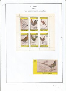 STAFFA - 1982 - Birds - Sheets - Mint Light Hinged - Private Issue