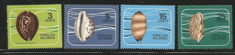 TOKELAU 41-44 MNH SEASHELLS