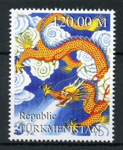 Turkmenistan 2000 MNH Year of Dragon 1v Set Chinese Lunar New Year Stamps