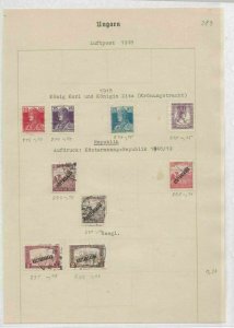 hungary 1918 stamps ref 11202