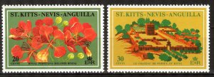 St. Kitts Nevis Anguilla 1971 Flowers Architecture 2 st. MNH