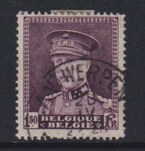 Belgium #230  used  1931  King Albert 1.50fr