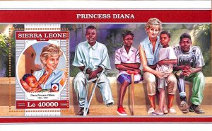 A6866 - SIERRA LEONE - ERROR MISPERF Stamp Sheet -2018-  Princess DIANA, ROYALTY