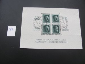 Germany 1937 USED SC B104 SS XF 90 EUROS (153)