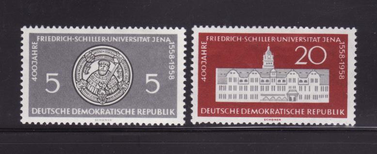 Germany DDR 399-400 Set MNH Friedrich Schiller University (A