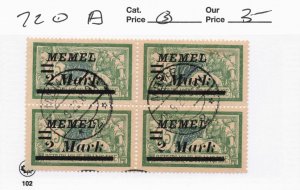 MEMEL LITHUANIA  72   USED   BLOCK OF 4