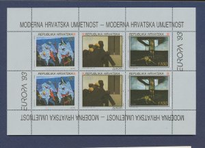 CROATIA - Scott 151a -  MNH  S/S - EUROPA 1993