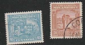 MOZAMBIQUE CO. #162-3 MINT HINGED