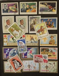 CHAD Air Post Airmail Used CTO Stamp Lot T7594