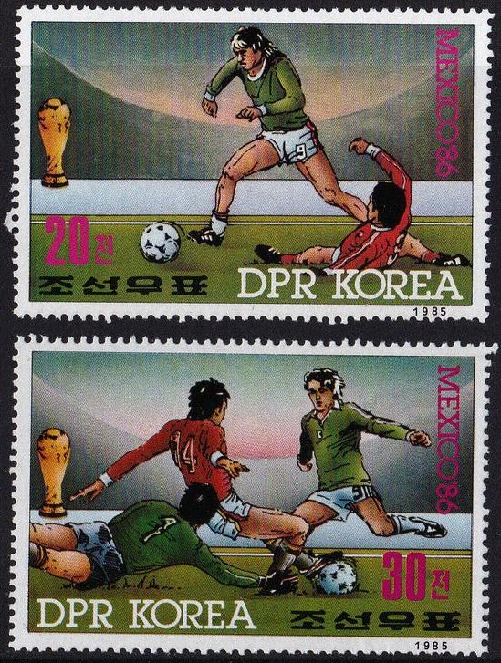 1985 Korea, North 2709-10 1986 World championship on football of Mexico