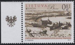 Lithuania 2017 MNH Sc 1107 81c Birzai Castle EUROPA