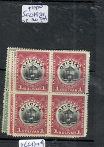 VENEZUELA  SC O19-21, 22 BLOCKS OF 4  MNH         P0322H