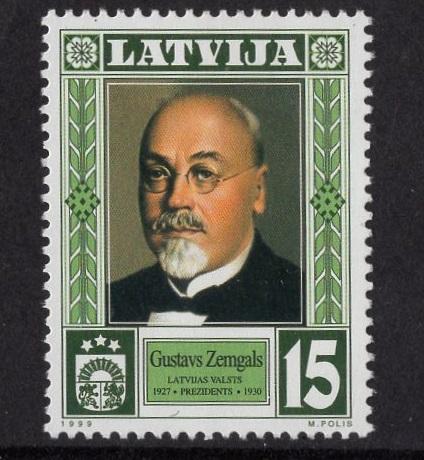 Latvia   #497  1999  MNH  President Zemgals