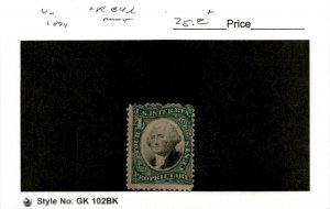 United States Postage Stamp, #RB4b Mint No Gum, 1874 Revenue (AB)