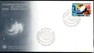 1975 UN Geneva Space Cover Peaceful Uses Of Outer Atmosphere Space