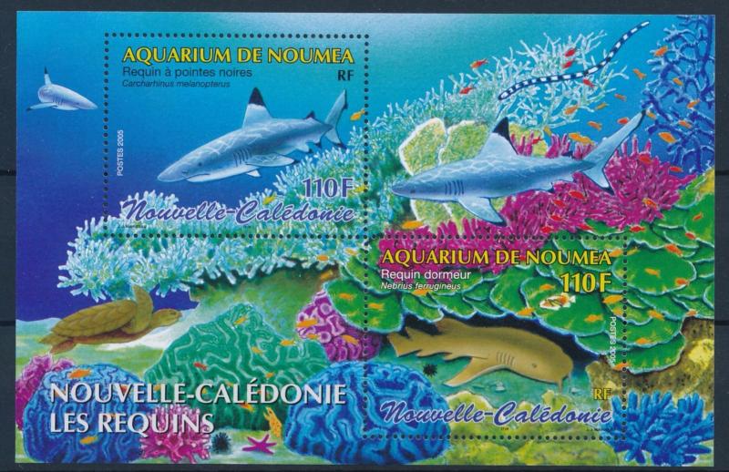 [37778] New Caledonia 2005 Marine life Sharks MNH Sheet